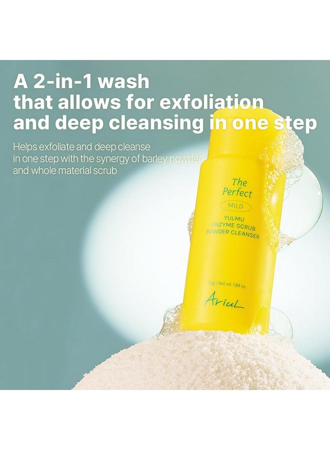 Ariul The Perfect Yulmu Enzyme Scrub Powder Cleanser - Gentle Exfoliation with Job’s Tears & Enzymes, Pore Cleansing, Non-Irritating & & Vegan Formula, Korean Skin Care, 55g / 1.94 oz - Image 3