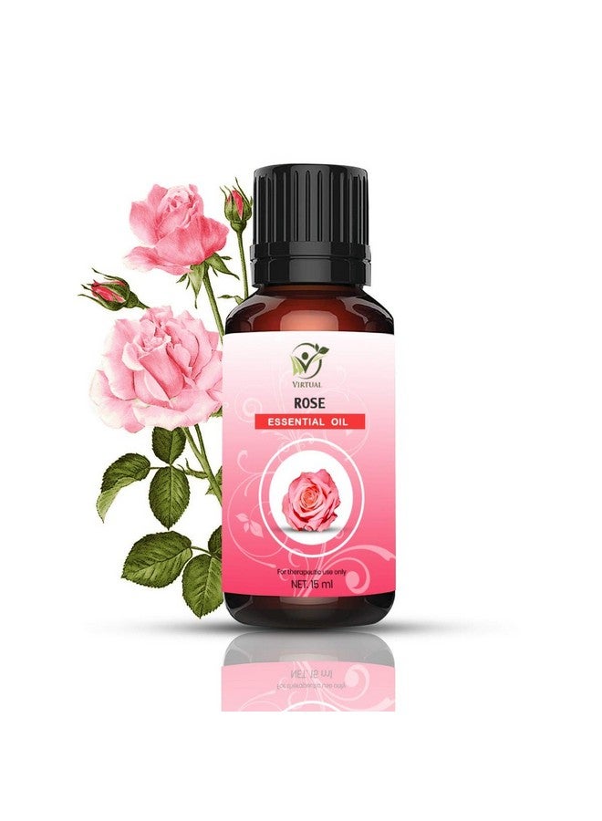 Virtual® Rose Essential oil For Anti-Aging, Acne, Dry Skin, Wrinkles & Thick Hair Pure and Natural Therapeutic grade Steam Distilled oil