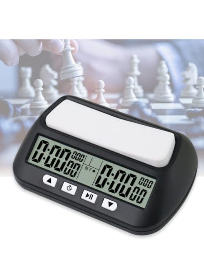 Multifunctional universal chess clock in black, professional electronic chess timer, portable digital chess clock - Image 4