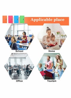 SYOSI Expanding File Organisers A6 Size Accordion Folder 13 Pockets Filing Boxes Document Organiser Plastic Wallets Receipt Organiser for Filing Folders and Storage Files, 4 Colours  - Image 5
