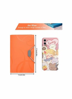 SYOSI Expanding File Organisers A6 Size Accordion Folder 13 Pockets Filing Boxes Document Organiser Plastic Wallets Receipt Organiser for Filing Folders and Storage Files, 4 Colours  - Image 2