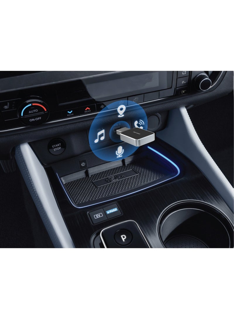 GREEN LION Mini Wireless Adapter CarPlay & Android Auto / Voice Assistant / Wide Compatibility / Audio Streaming / USB-C Adapter Included - Black - Image 3