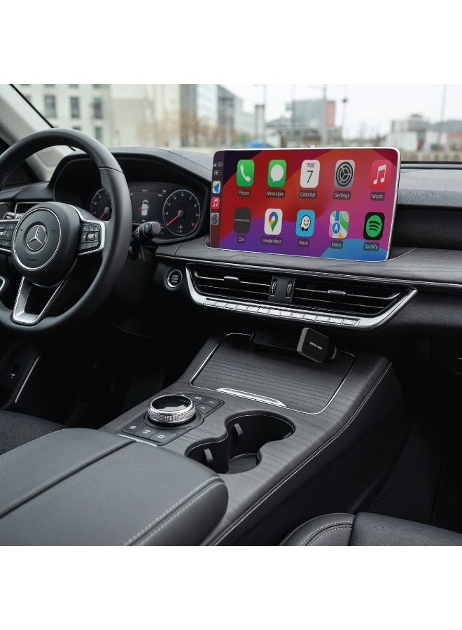 GREEN LION Mini Wireless Adapter CarPlay & Android Auto / Voice Assistant / Wide Compatibility / Audio Streaming / USB-C Adapter Included - Black - Image 2