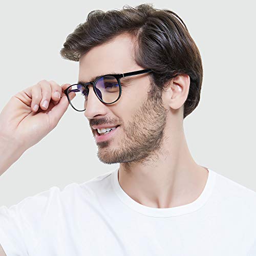FEIYOLD Blue Light Blocking Glasses Women/Men,Retro Round Anti Eyestrain Computer Gaming Glasses(2Pack) - Image 3