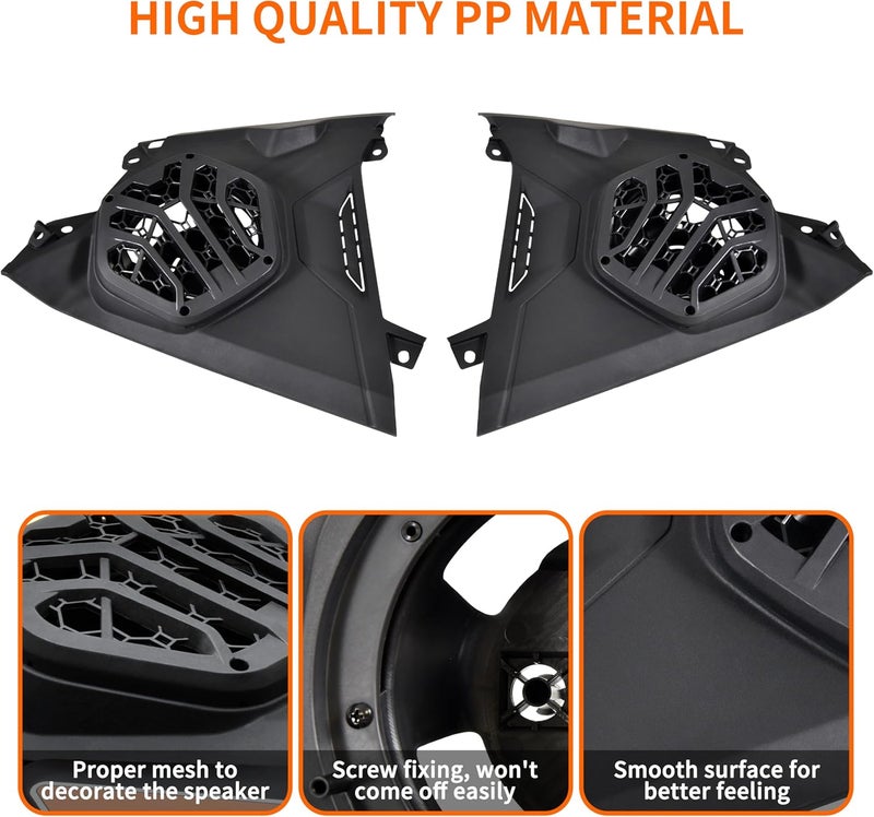 SLORIMOD Front Dash 6.5" Speaker Pods Panels for Can-Am Maverick R 2024 - Image 3