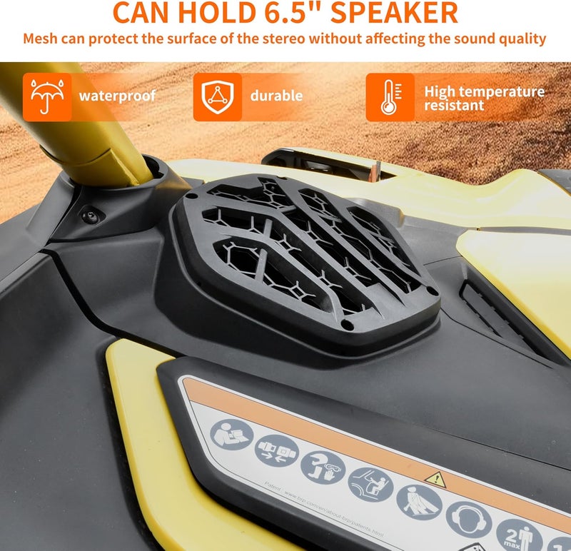SLORIMOD Front Dash 6.5" Speaker Pods Panels for Can-Am Maverick R 2024 - Image 2