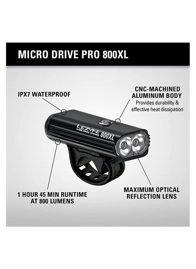 LEZYNE Micro Drive Pro 800 XL Front Light  - Image 3
