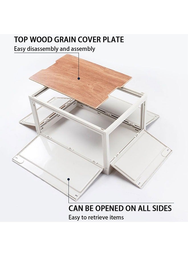 GoldenLike Foldable Storage Box,50L Camping Storage Box Picnic Table,Folding Lidded Storage Organizer Bin for Household Outdoor Camping,Beach,Picnic,Barbeque,Fishing and Travel (Car Trunk Storage Box) - Image 5