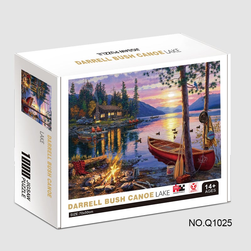 Generic 1000-Piece Paper Jigsaw Puzzle for Adults - Scenery and Animal ...