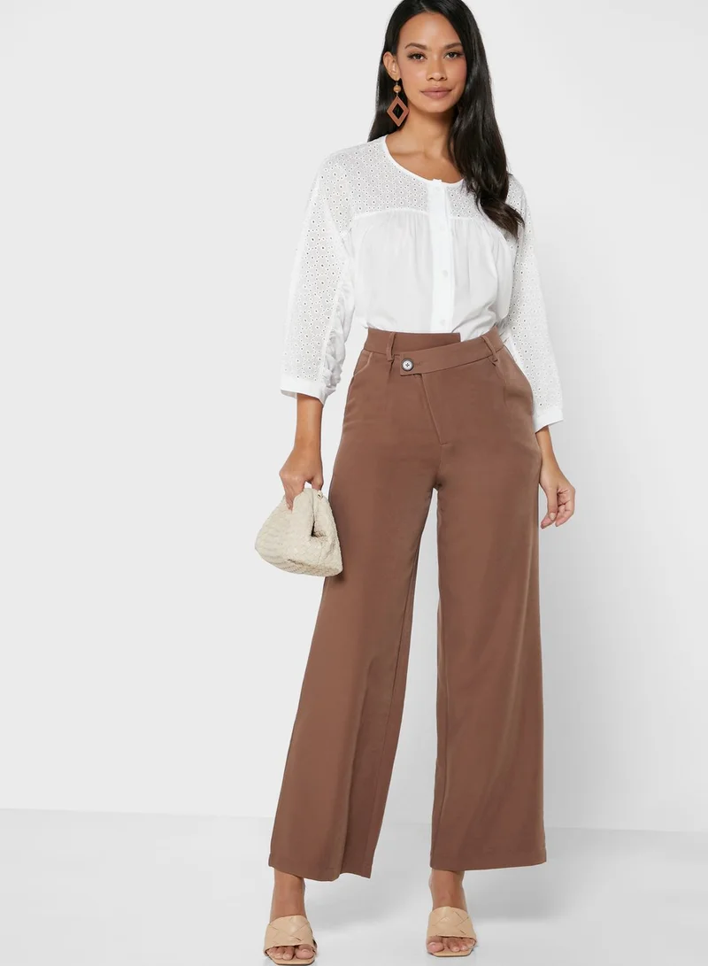 ELLA Button Down Broderie Anaglaise Top