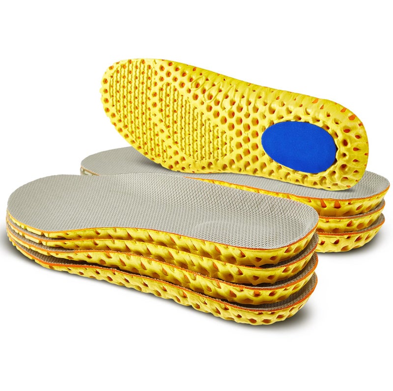 Unittype 4 Pairs Shoe Inserts for Men Women Memory Foam Insoles Shock Absorbing Breathable Replacement Insoles for Work Boots Running Sports Shoes BootsMen Us 812Beige