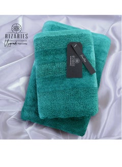 RIZARIES Luxury Couple Bathroom Set - 2 Bathrobes with Slippers and 2 Towel Sets - Unisex  - Image 3