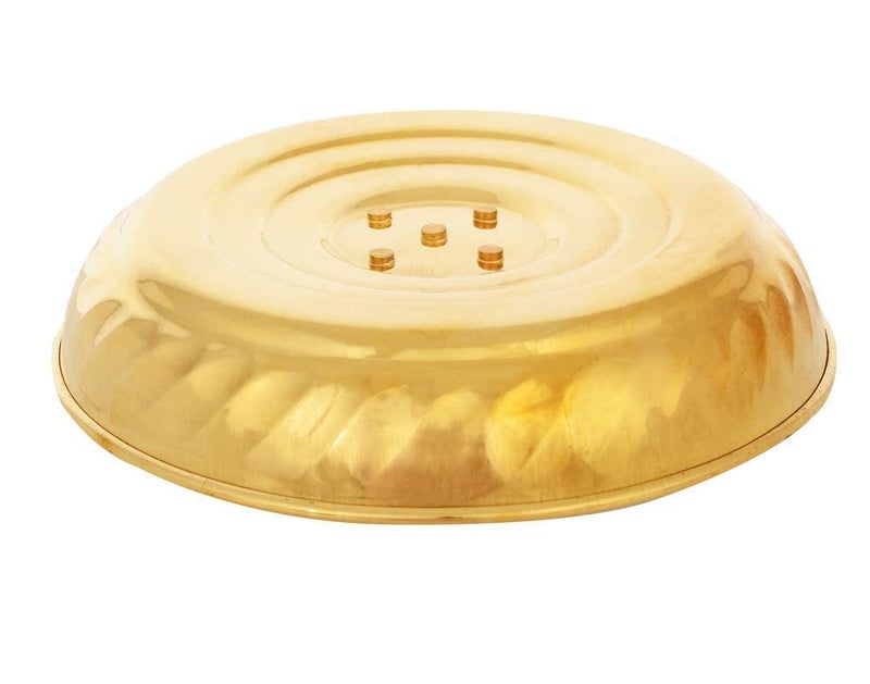 Sba Prime Brass Agarbatti Stand with Ash Catcher Holder Golden 5 Stick - Image 2