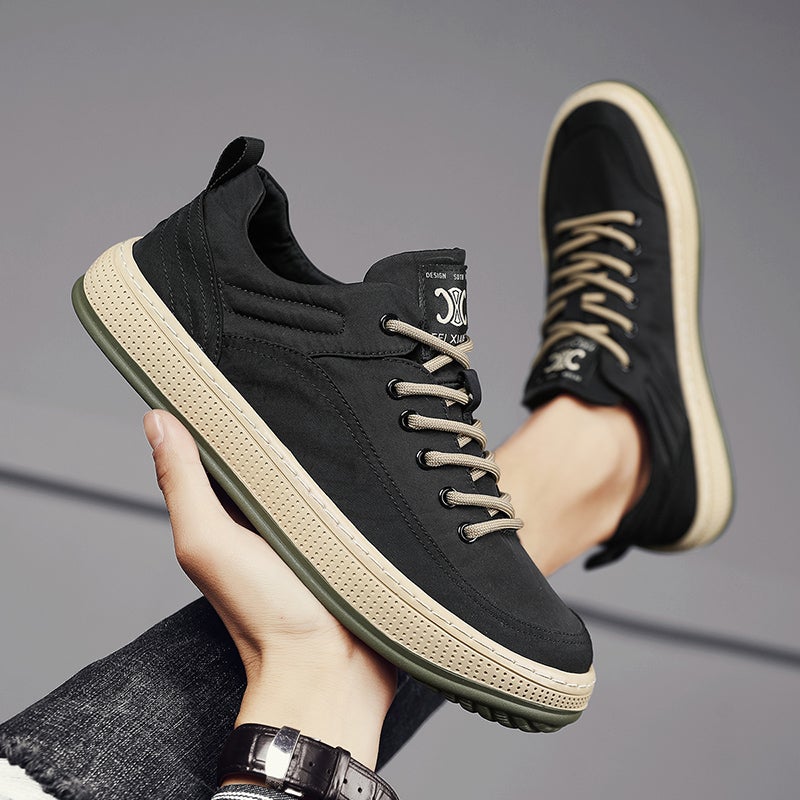 Canvas Men'S Shoes Winter Black Casual Sneakers Men'S Ice Silk Cloth Shoes Thick Sole Work Labor Protection Trendy Shoes Junior Boys - Image 3