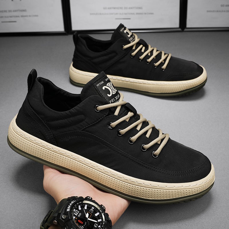 Canvas Men'S Shoes Winter Black Casual Sneakers Men'S Ice Silk Cloth Shoes Thick Sole Work Labor Protection Trendy Shoes Junior Boys - Image 2