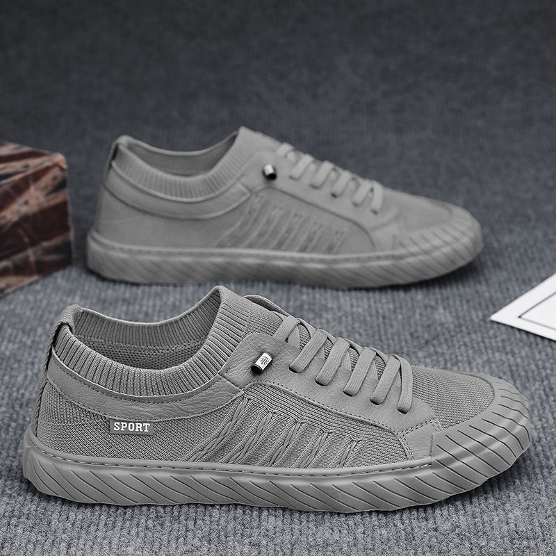 Canvas Men'S Shoes Winter Black Casual Sneakers Men'S Ice Silk Cloth Shoes Thick Sole Work Labor Protection Trendy Shoes Junior Boys - Image 1