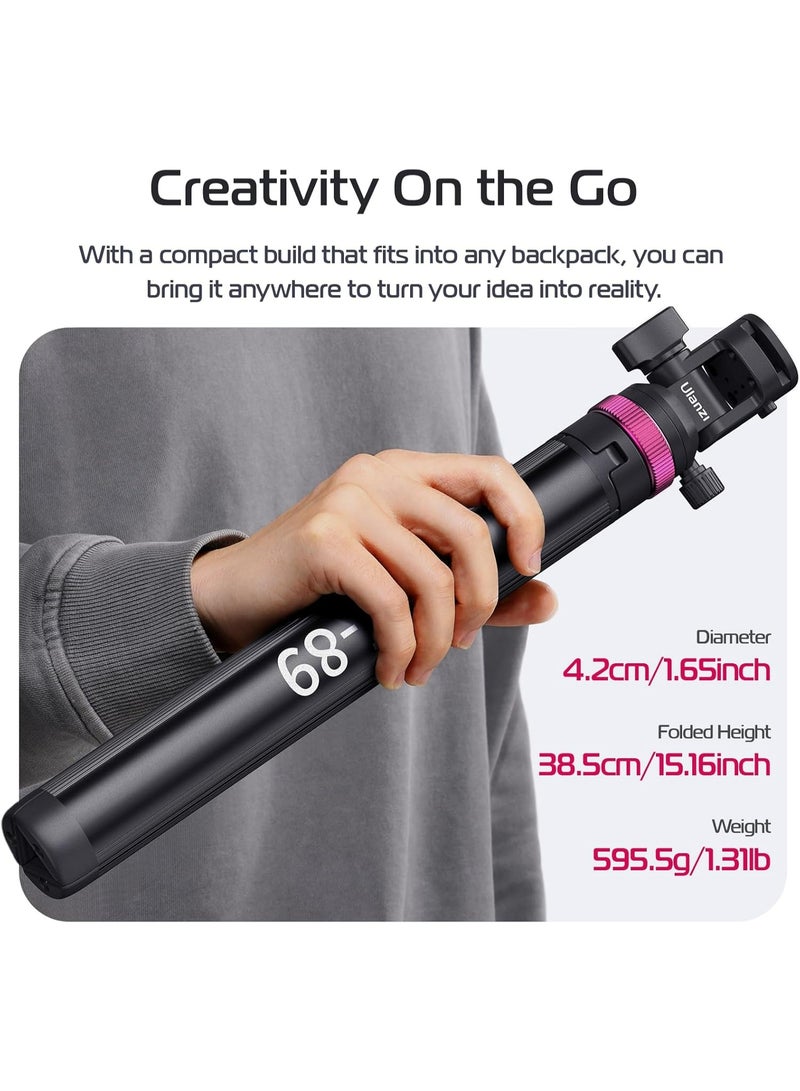 ULANZI MT-89 Extendable Tripod Aluminum, 82" Portable Adjustable Light Stand with 1/4" Screw Quick Release, Camera Phone Tripod for Camera Video Light Smartphone, Lightweight for Travel,Up Load 2.2LBS - Image 5