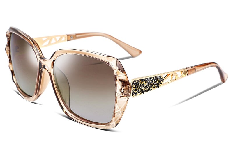FEISEDY Oversized Sunglasses for Women Square Polarized Sparkling Frame B2289 - Image 1