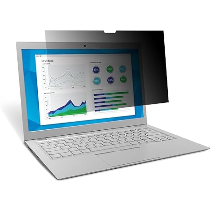 3M PRIVACY FILTER. 13.3 INCH BLACK PRIVACY SCREEN. WIDESCREEN 16:9 ANTI-GLARE LAPTOP PRIVACY FILTER. PROTECT YOUR DATA FROM VISUAL HACKING. - Image 1