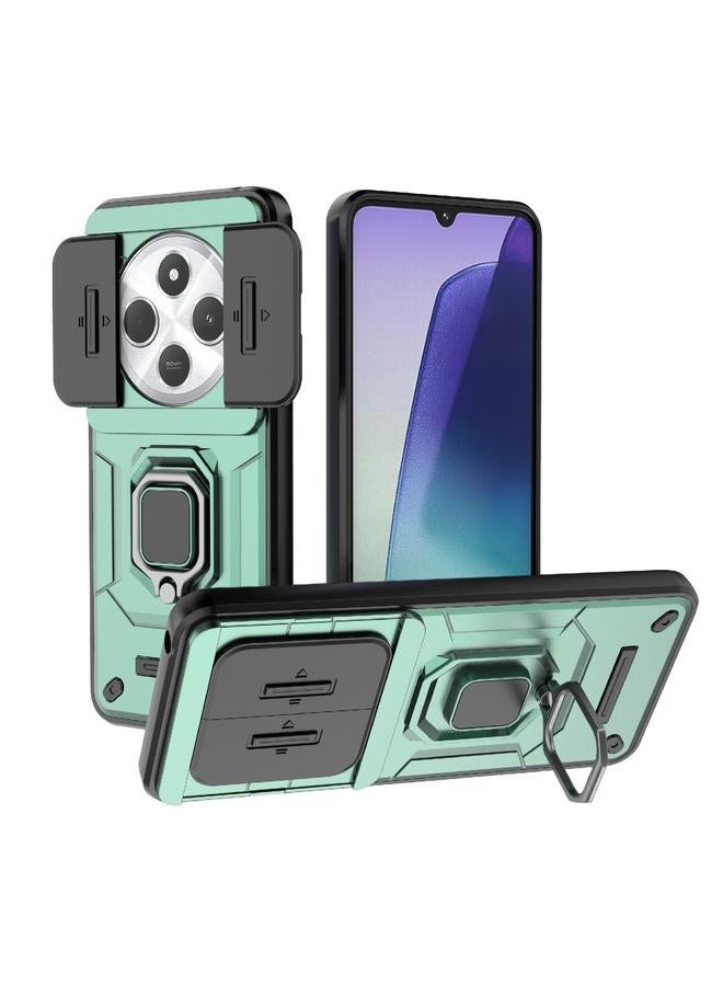 اس-توب جراب لهاتف Redmi 14C 4G منزلق Camshield TPU + PC جراب هاتف مقاوم للصدمات مع حامل - Image 1