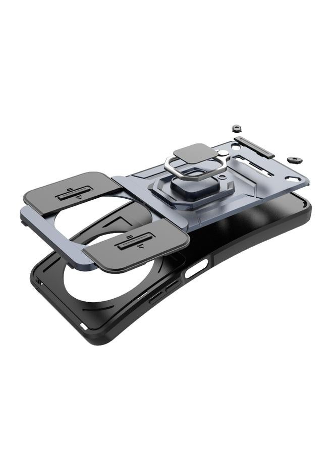 اس-توب جراب لهاتف Redmi 14C 4G منزلق Camshield TPU + PC جراب هاتف مقاوم للصدمات مع حامل - Image 5