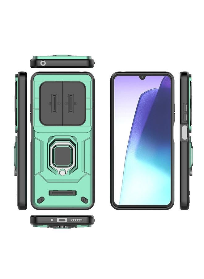 اس-توب جراب لهاتف Redmi 14C 4G منزلق Camshield TPU + PC جراب هاتف مقاوم للصدمات مع حامل - Image 3