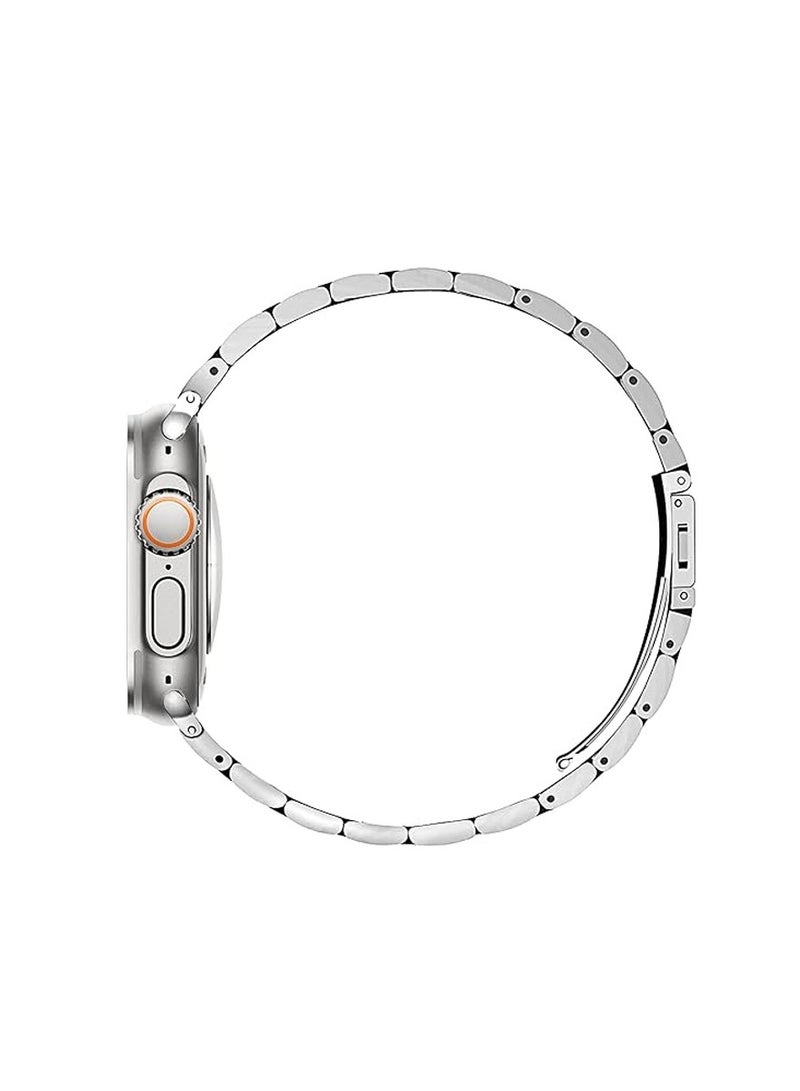 Modio 2.2 Inch HD Large Screen MC80 Ultra Max Smart Watch With High Bass Wireless Bluetooth Headset 3 Pair Strap and Wireless Charger Silver - Image 3