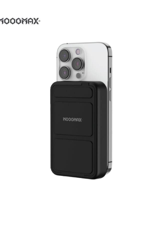 MOOG MAX WIRELESS POWER BANK, 10000 MAH, BLACK
PD CHARGING PORT WITH PHONE HOLDER