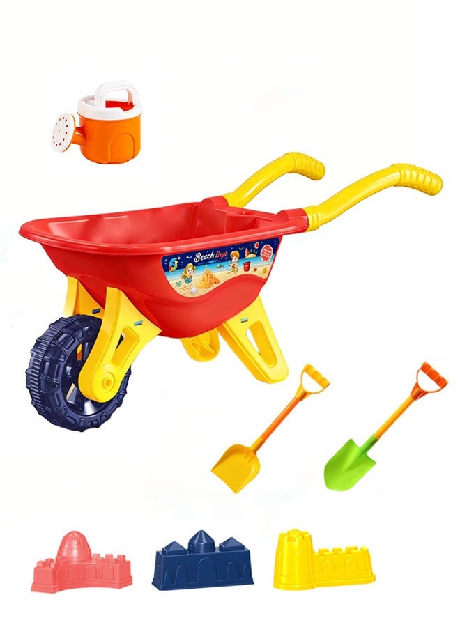 ألعاب الشاطئ، 8 قطألعاب شاطئية، عربة شاطئ كبيرة جدًا، 7 قطع من ألعاب الشاطئ الرملية للأطفال الصغار، بناء قلعة مع عربة شاطئ، زجاجة ماء ومجارف للأطفال، مجموعة بناء قلعة رملية، ألعاب صندوق رمل للأطفال من عمر 3 سنوات فما فوقع من ألعاب بناء قلعة رملية للأطفال الصغار، مع عربة شاطئية وزجاجة مياه ومجارف للأطفال، مجموعة بناء قلعة رملية، ألعاب صندوق رمل للأطفال الأولاد والبنات من سن 3 سنوات فما فوق - Image 1