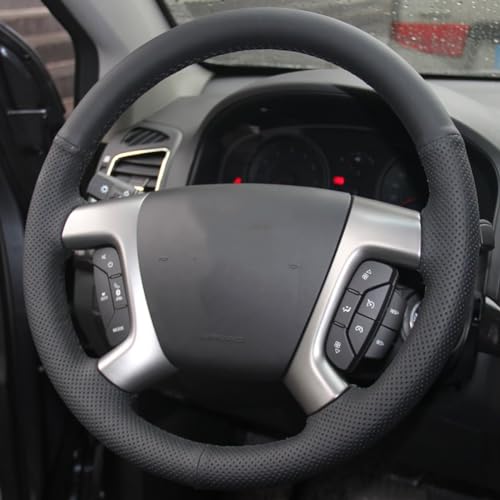 JI Loncky Genuine Leather Steering Wheel Cover for Chevrolet 2008-2013 Silverado 1500 /Silverado 2500 3500/2007-2014 Tahoe/2007-2014 Suburban 1500/2007-2013 Avalanche 1500/2009-2015 Traverse/Express - Image 4