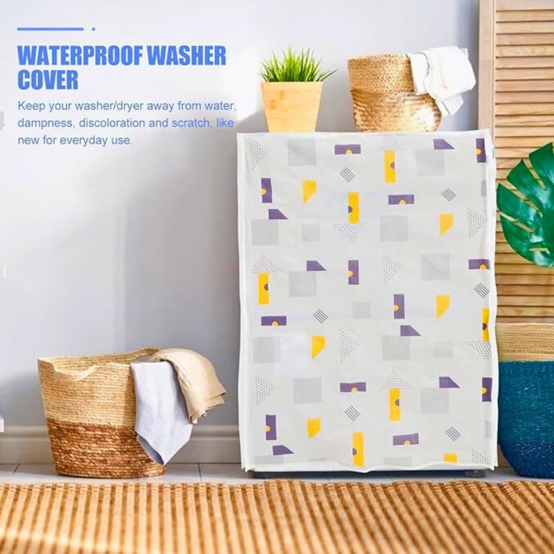 High Duty Front Load Dust Proof Roller Waterproof Washer & Dryer Cover Front Loading Washing Machine 62 x 58 x 85cm Multi Colors - Image 2