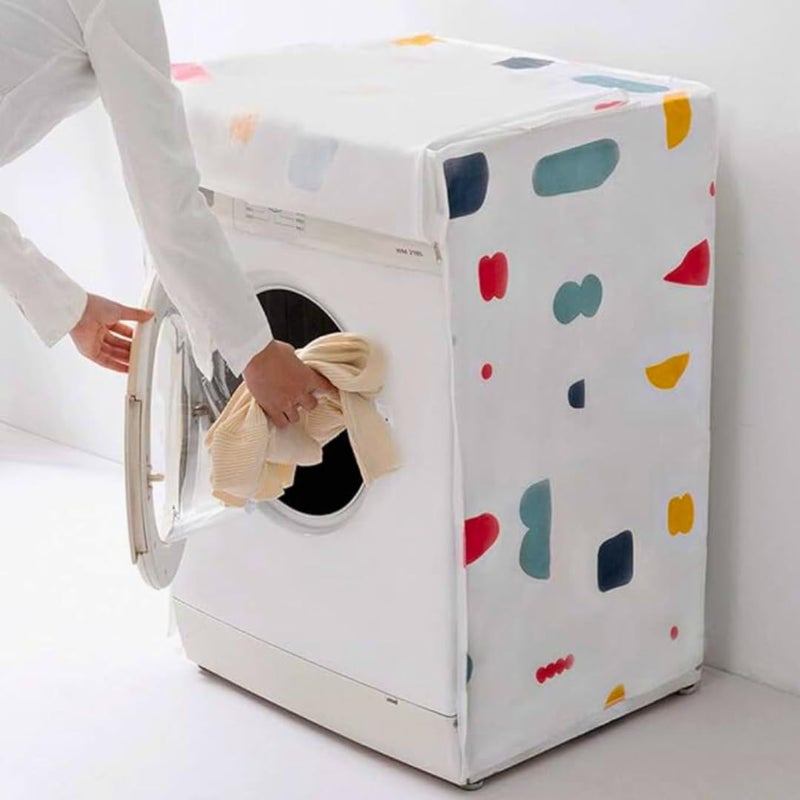 High Duty Front Load Dust Proof Roller Waterproof Washer & Dryer Cover Front Loading Washing Machine 62 x 58 x 85cm Multi Colors - Image 3
