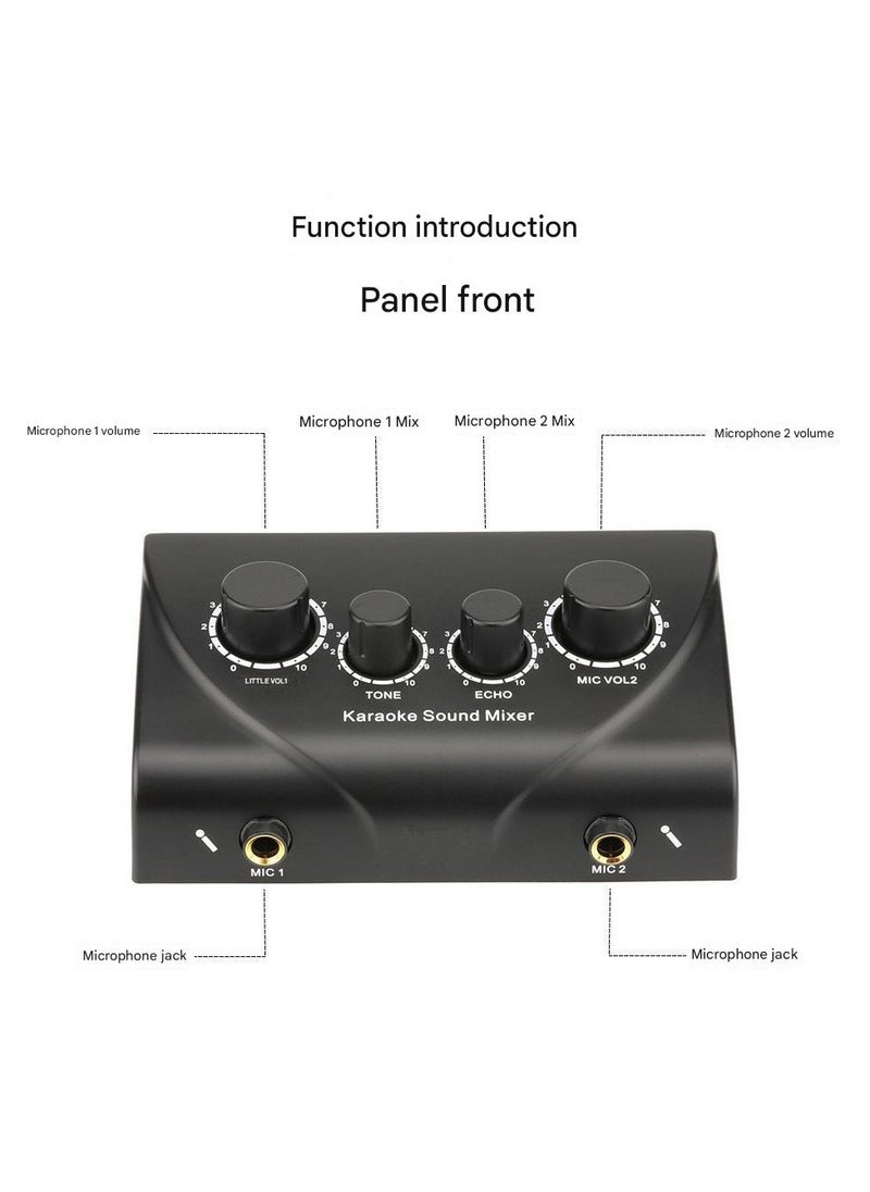 Generic - Karaoke Mixing Console Home Mixing Microphone Amplifier Mixer - Image 1