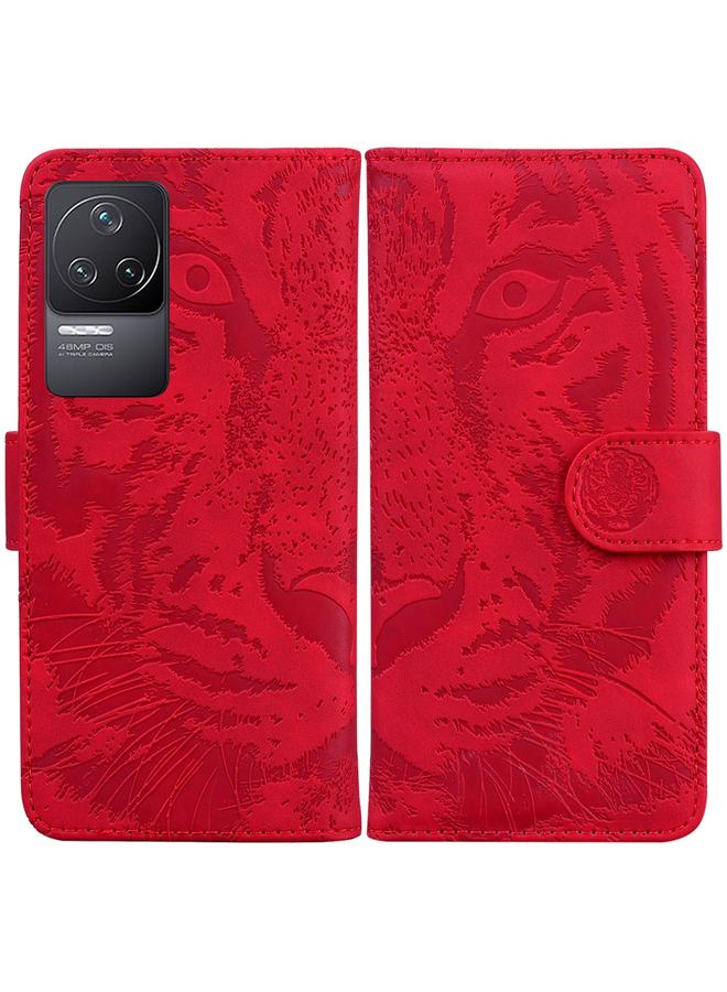 The Bros Case For Xiaomi Redmi K40S Tiger Embossing Pattern Horizontal Flip Leather Phone Case