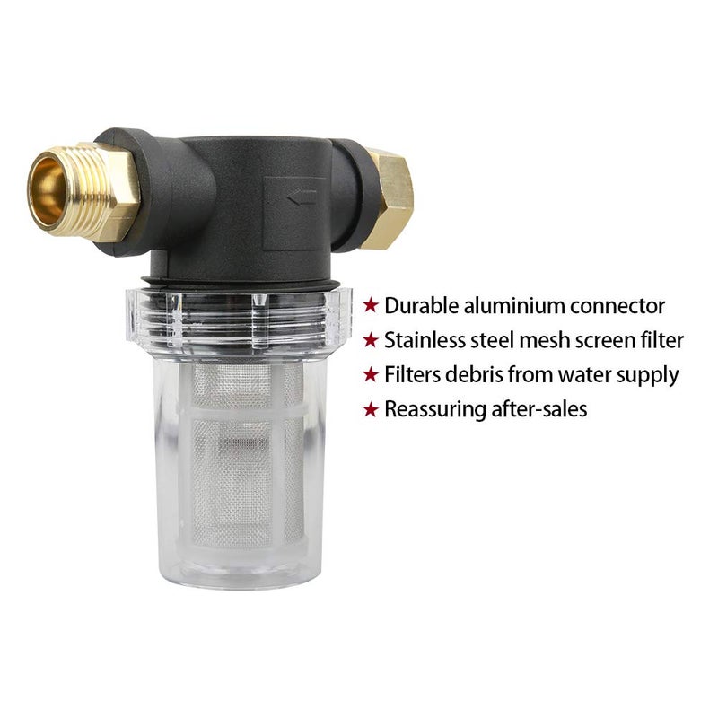 Sooprinse Garden Hose Inlet Filter for High Pressure Washer, Sediment Filter Attachment, 40 Mesh Screen, Extra 2 Pcs 100 Mesh, 3PCS O-Ring and 4PCS Filter Hose Washer - Image 4