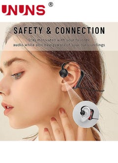 UNUNS Bone Conduction Headphones,Wireless Bluetooth 5.3 Air Conduction Headset,Open Ear Headphones With Built-in Mic,HiFi Stereo Sound Earphones,30Hrs Sports Headset With Power Display,For Cycling Running  - Image 2