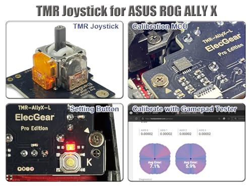 ElecGear TMR Joystick Module Replacement for ROG Ally X, Pro Edition PCB Assembly with MCU Calibration and TMR Hall Control Stick Laptop PC Repair Part - (Pro) - Image 4