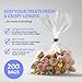 FUNSTITUTION Clear Treat Bags 200 pack 5x7 Clear Plastic Gift Bags with 4 Twist Ties 3 Mix Colors BPAfree for Packaging For Wedding Cakes Pops Gift - Image 4