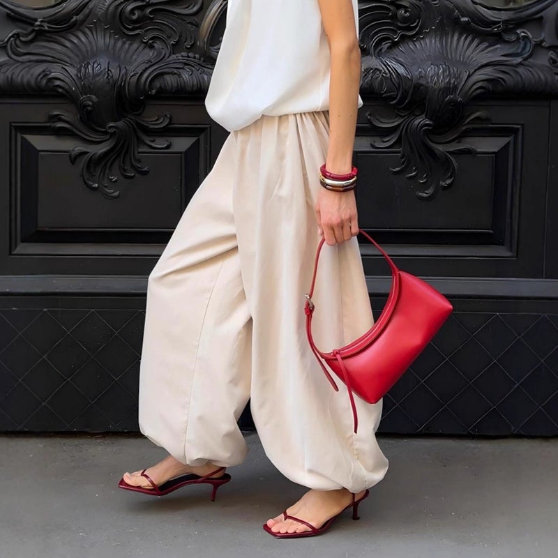 Cotton Harem Pants Wide Leg Loose Casual - Image 2