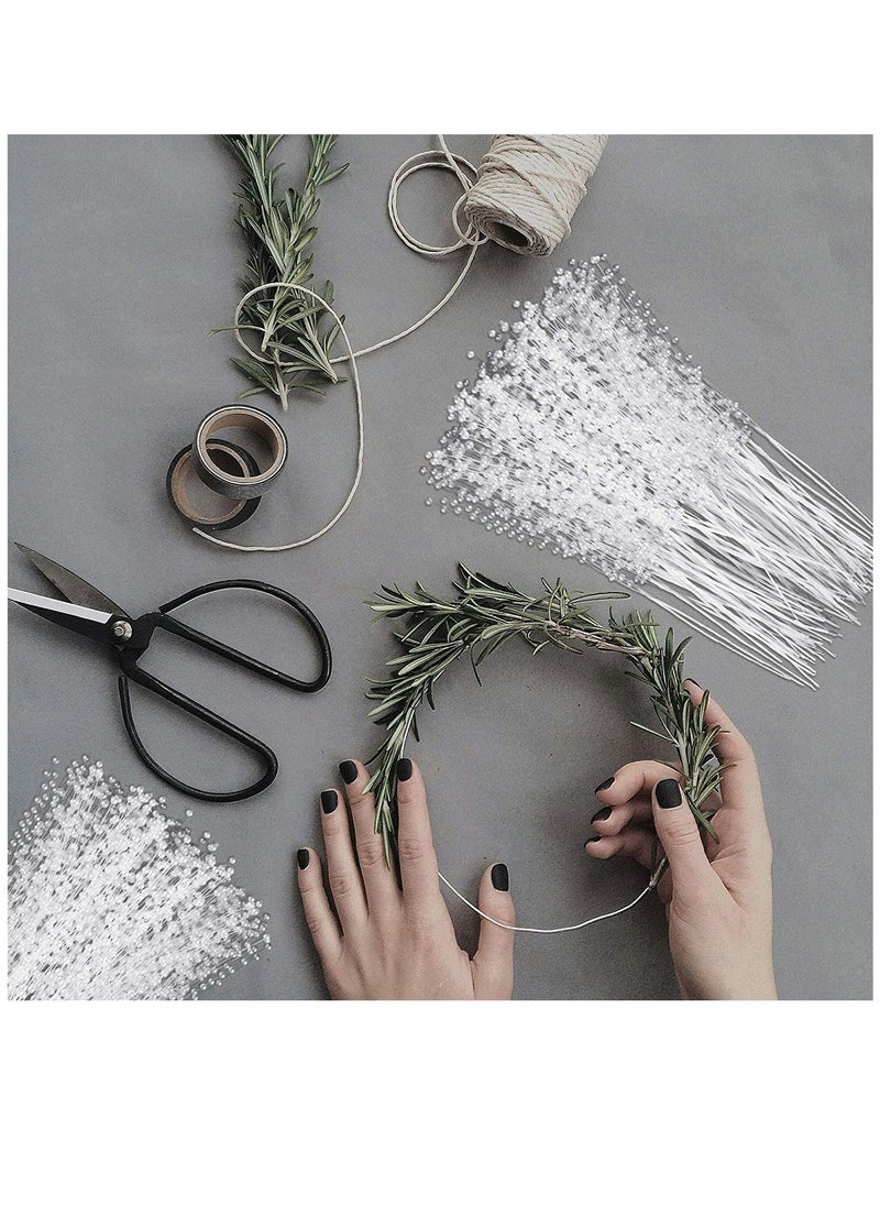 KASTWAVE Beaded Trim, String Pearl Stick Pearl Garland Beads Wreath Wedding Pearl, Bridal Bouquet Party Decor Beaded Strand, for Wedding Party Table Decor Crafts DIY Accessories 200 Pieces (Milky White)  - Image 5
