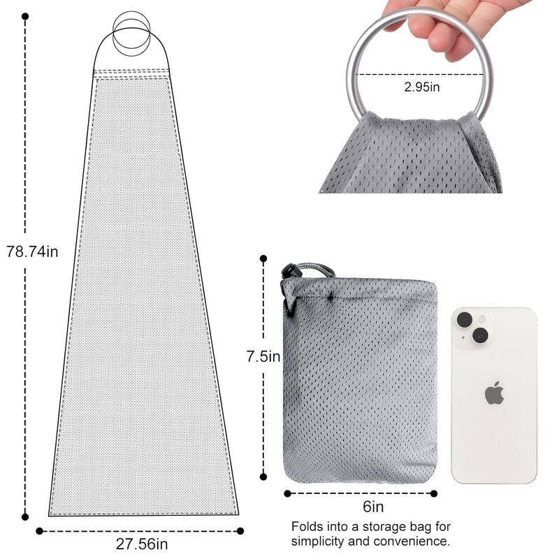 vrbabies Water Ring Sling Baby Carrier Adjustable Lightweight Breathable Newborn Carrier Sling for Summer Swimming Pool Beach Front Chest Mesh Infant Wrap Carrier for Baby Gift Light Grey - Image 2