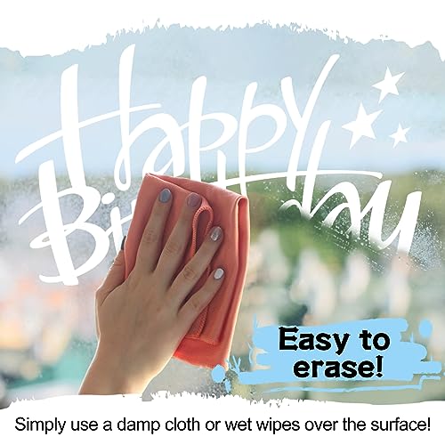 Timart Vintage 8 Pack Liquid Chalk Markers, Bold Wet & Dry Erase Marker Pens for Chalkboards Signs, Blackboards, Windows, Glass- 6mm Reversible Tip, with Chalkboard Labels - Image 4