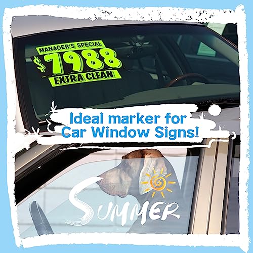 Timart Vintage 8 Pack Liquid Chalk Markers, Bold Wet & Dry Erase Marker Pens for Chalkboards Signs, Blackboards, Windows, Glass- 6mm Reversible Tip, with Chalkboard Labels - Image 5