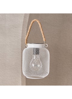 Sera Metal 8-LED Warm White 12VxAAA NIMH 200MAH Solar Lantern 14.5 x 16 x 14.5 cm