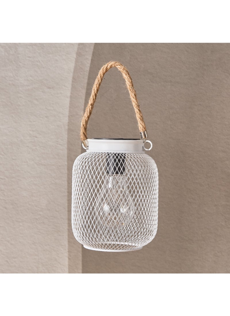 Home Box - Sera Metal 8-LED Warm White 12VxAAA NIMH 200MAH Solar Lantern 14.5 x 16 x 14.5 cm - Image 1