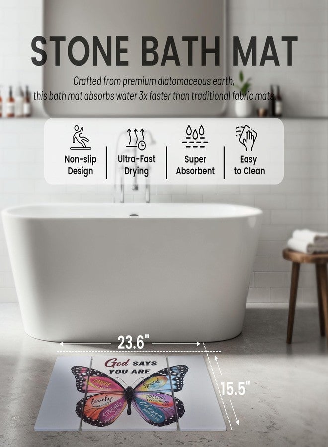 Olicard Foldable Stone Drying Mats, Quick Dry Diatomaceous Earth Mats, Easy to Store Butterfly Drying Mat for Bathroom, Kitchen Counter - Birthday Gifts for Women Friend, Mom, Sister - Image 2