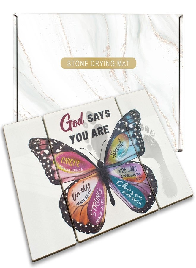 Olicard Foldable Stone Drying Mats, Quick Dry Diatomaceous Earth Mats, Easy to Store Butterfly Drying Mat for Bathroom, Kitchen Counter - Birthday Gifts for Women Friend, Mom, Sister - Image 1