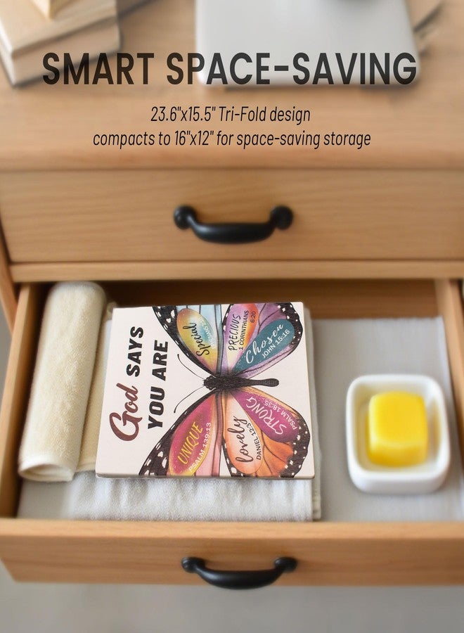 Olicard Foldable Stone Drying Mats, Quick Dry Diatomaceous Earth Mats, Easy to Store Butterfly Drying Mat for Bathroom, Kitchen Counter - Birthday Gifts for Women Friend, Mom, Sister - Image 4