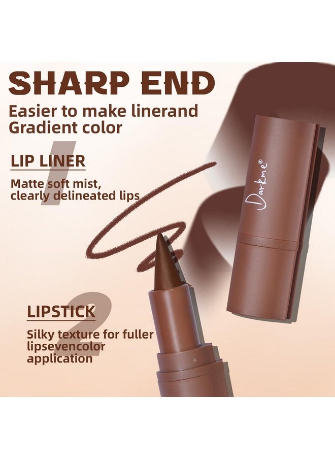 HOSAILY HOSAILY Lip Liner Butter Gloss Set, Dark Brown Plumping Lip Liner Lip Pencil Moisturizing Lightweight Lip Gloss Lip Combo, High Shine Glossy Lip Tint Lip Stain Makeup Long Lasting Lip Care for Women  - Image 4