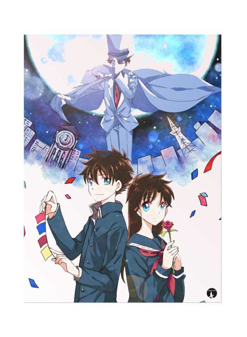 RKN Metal Plate Of The Anime Detective Conan Poster Multicolor